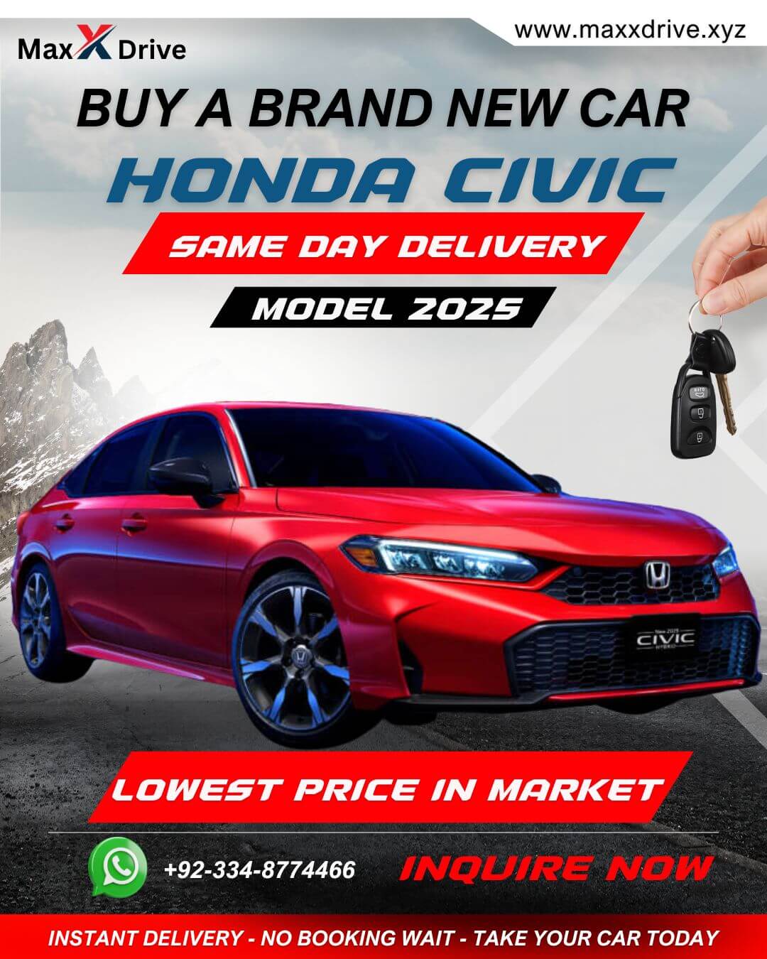 Brand New Honda Civic 2025 For Sale In Karachi | MaxX Drive