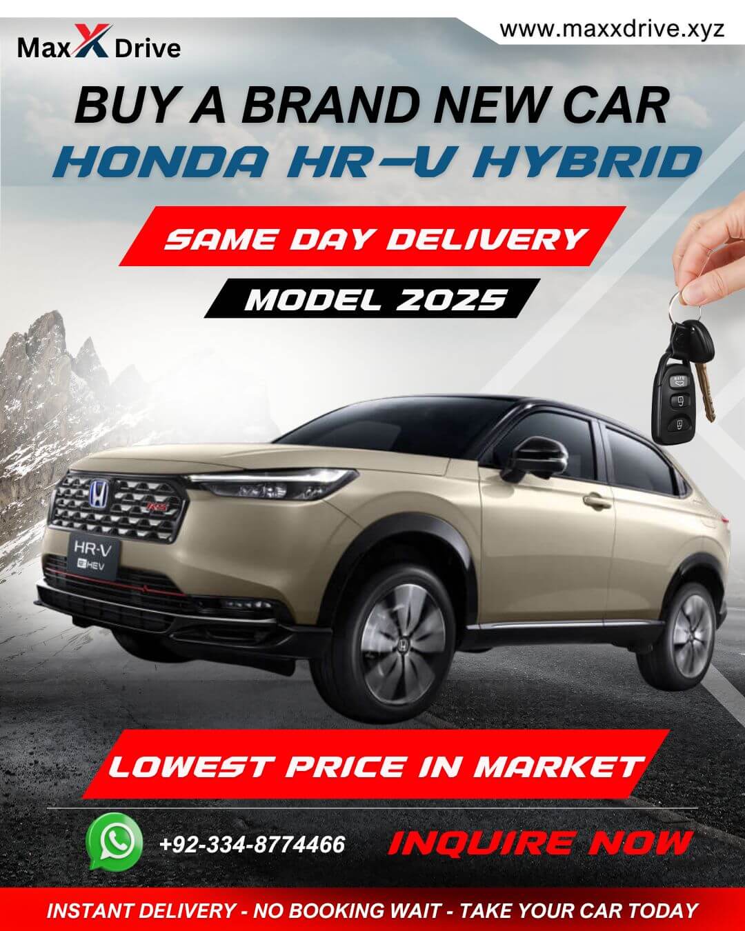 Brand New Honda HR-V Hybrid 2025 For Sale In Karachi | MaxX Drive