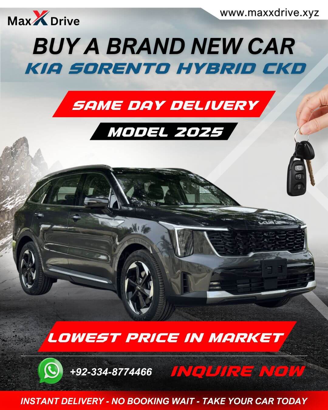 Brand New Kia Sorento Hybrid CKD 2025 For Sale In Karachi | MaxX Drive